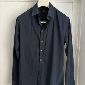 Giorgio Armani Black Label Dark Blue Dress Shirt
